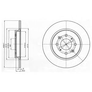 Тормозной диск DELPHI BG4385C