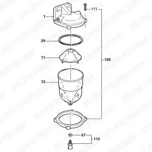 Топливный фильтр DELPHI 5864002