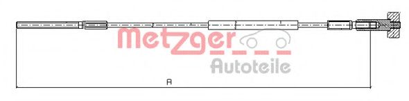 Трос, стояночная тормозная система METZGER 11.5936