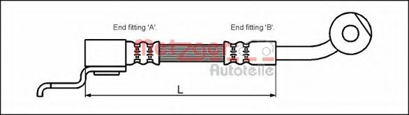 Тормозной шланг METZGER 4113522