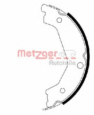 Комплект тормозных колодок, стояночная тормозная система METZGER MG 206