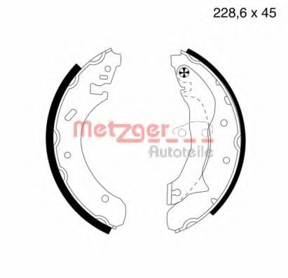 Комплект тормозных колодок METZGER MG 581