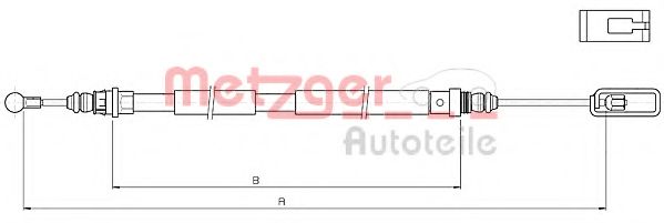 Трос, стояночная тормозная система METZGER 10.4733