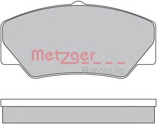 Комплект тормозных колодок, дисковый тормоз METZGER 1170599