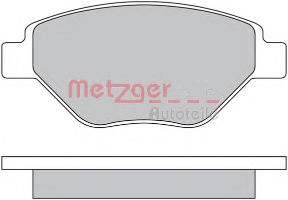 Комплект тормозных колодок, дисковый тормоз METZGER 1170652