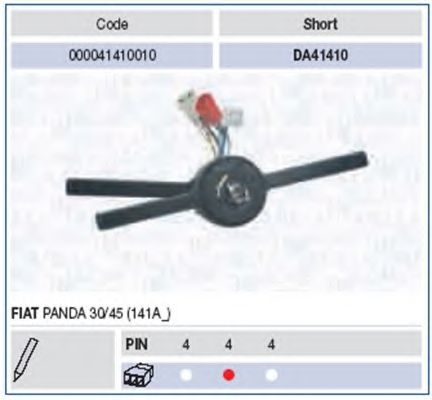 Выключатель на колонке рулевого управления MAGNETI MARELLI 41410
