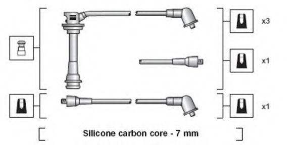 Комплект проводов зажигания MAGNETI MARELLI 941318111100