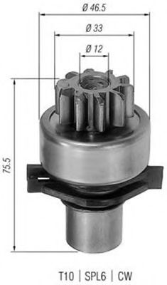 Ведущая шестерня, стартер MAGNETI MARELLI 940113020142