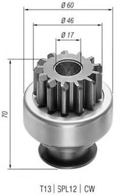 Ведущая шестерня, стартер MAGNETI MARELLI 940113020156