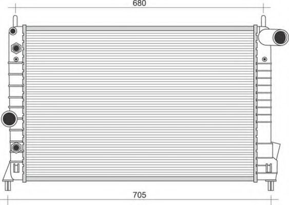 Радиатор, охлаждение двигателя MAGNETI MARELLI 350213114800