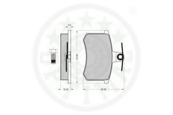 Комплект тормозных колодок, дисковый тормоз OPTIMAL 20668
