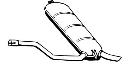 Глушитель выхлопных газов конечный PEDOL 014011