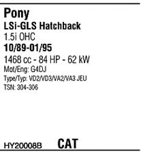 Система выпуска ОГ FONOS HY20008B