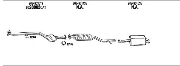 Система выпуска ОГ FONOS MBH14815A