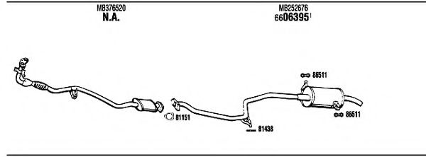 Система выпуска ОГ FONOS MI61502B