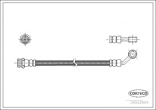 Тормозной шланг CORTECO 19033593