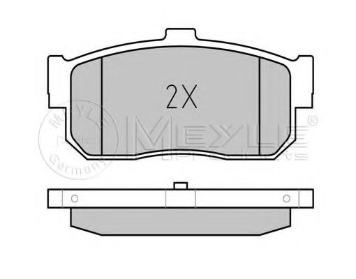 Комплект тормозных колодок, дисковый тормоз MEYLE 21713