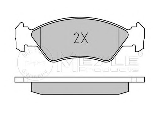 Комплект тормозных колодок, дисковый тормоз MEYLE 23102