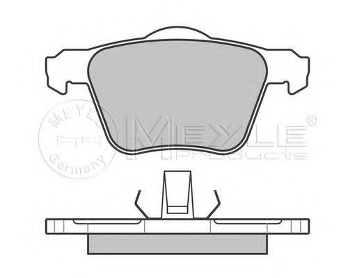 Комплект тормозных колодок, дисковый тормоз MEYLE 025 241 4119