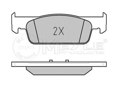 Комплект тормозных колодок, дисковый тормоз MEYLE 25702