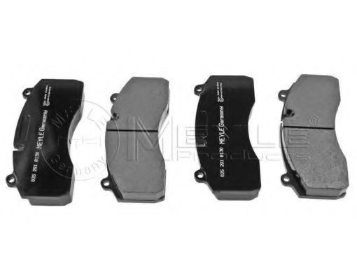 Комплект тормозных колодок, дисковый тормоз MEYLE 025 291 8130