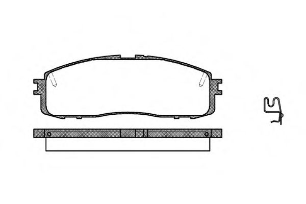Комплект тормозных колодок, дисковый тормоз ROADHOUSE 2199.34