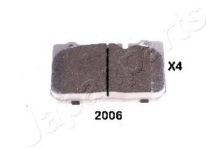Комплект тормозных колодок, дисковый тормоз JAPANPARTS PA-2006AF