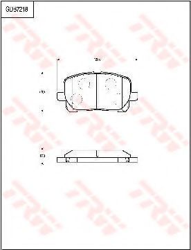 Комплект тормозных колодок, дисковый тормоз TRW GDB7218