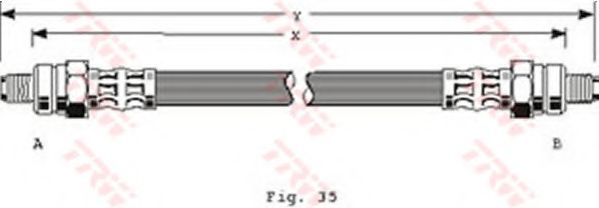 Тормозной шланг TRW PHC113