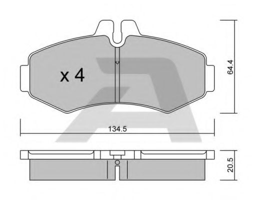 Комплект тормозных колодок, дисковый тормоз AISIN BPMB-1011