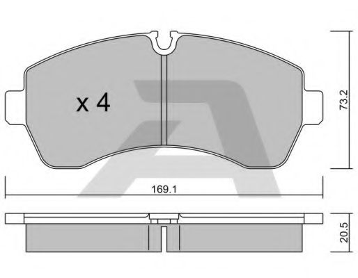 Комплект тормозных колодок, дисковый тормоз; Комплект тормозных колодок, дисковый тормоз AISIN BPVW-1020