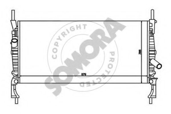 Радиатор, охлаждение двигателя SOMORA 094540