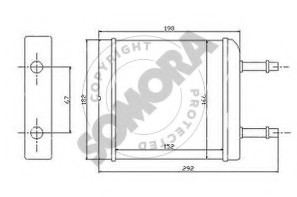 Теплообменник, отопление салона SOMORA 060050