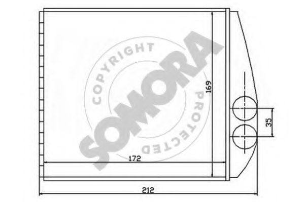 Теплообменник, отопление салона SOMORA 212550