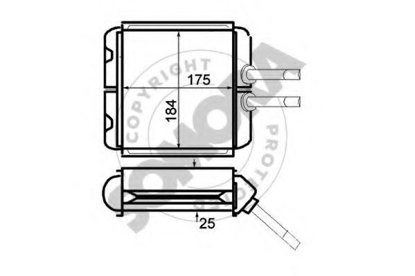 Теплообменник, отопление салона SOMORA 062050