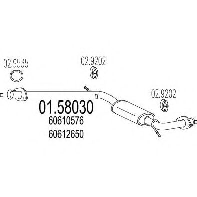 Средний глушитель выхлопных газов CISAM 436508