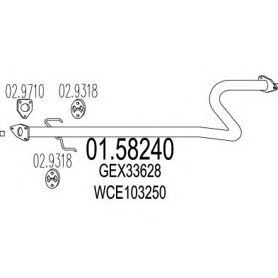 Средний глушитель выхлопных газов MTS 01.58240