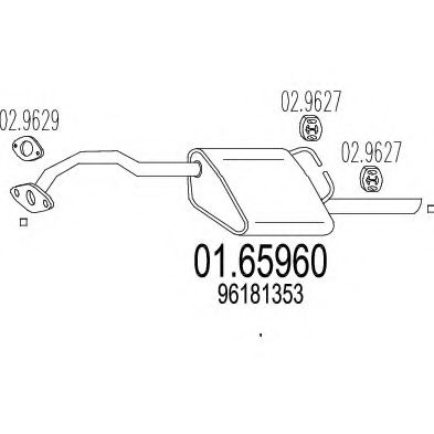 Глушитель выхлопных газов конечный MTS 01.65960