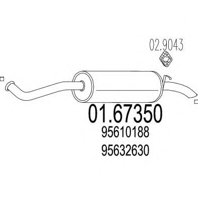 Глушитель выхлопных газов конечный MTS 01.67350