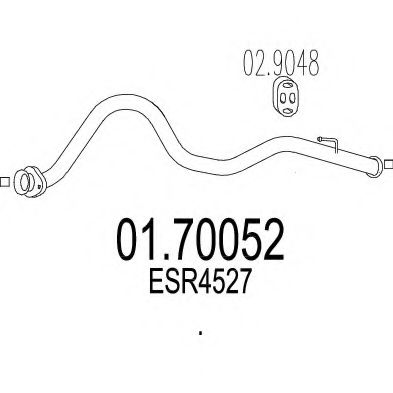 Труба выхлопного газа MTS 01.70052