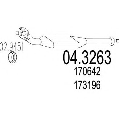 Катализатор MTS 04.3263