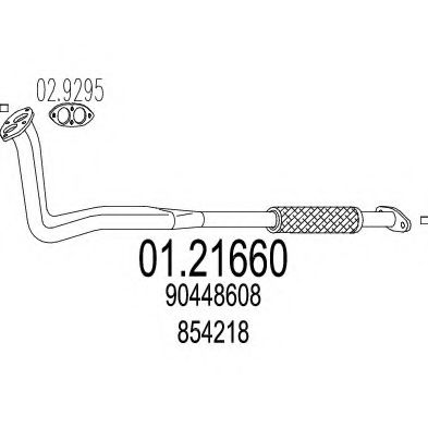 Труба выхлопного газа TIMAX 260201