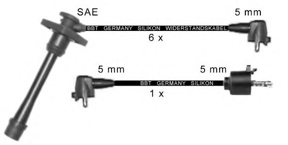 Комплект проводов зажигания BBT ZK1743