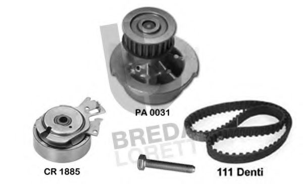 Водяной насос + комплект зубчатого ремня BREDA  LORETT KPA0019D