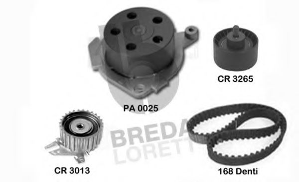 Водяной насос + комплект зубчатого ремня BREDA  LORETT KPA0590A