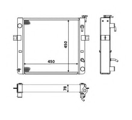 Радиатор, охлаждение двигателя NRF 52297
