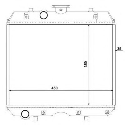 Радиатор, охлаждение двигателя NRF 54107