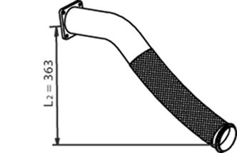 Труба выхлопного газа DINEX 21226