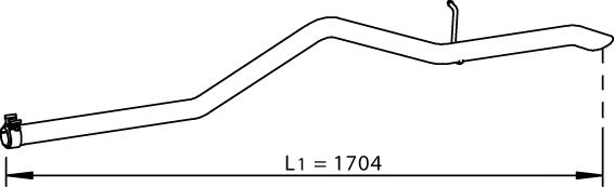 Труба выхлопного газа DINEX 32511
