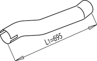 Труба выхлопного газа DINEX 68247